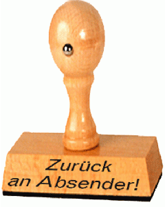 Lagertext Stempel Zurück an Absender