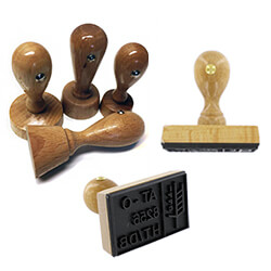 Holzstempel rund und eckig bestellen