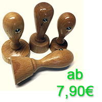 Runde Holzstempel als Firmenstempel